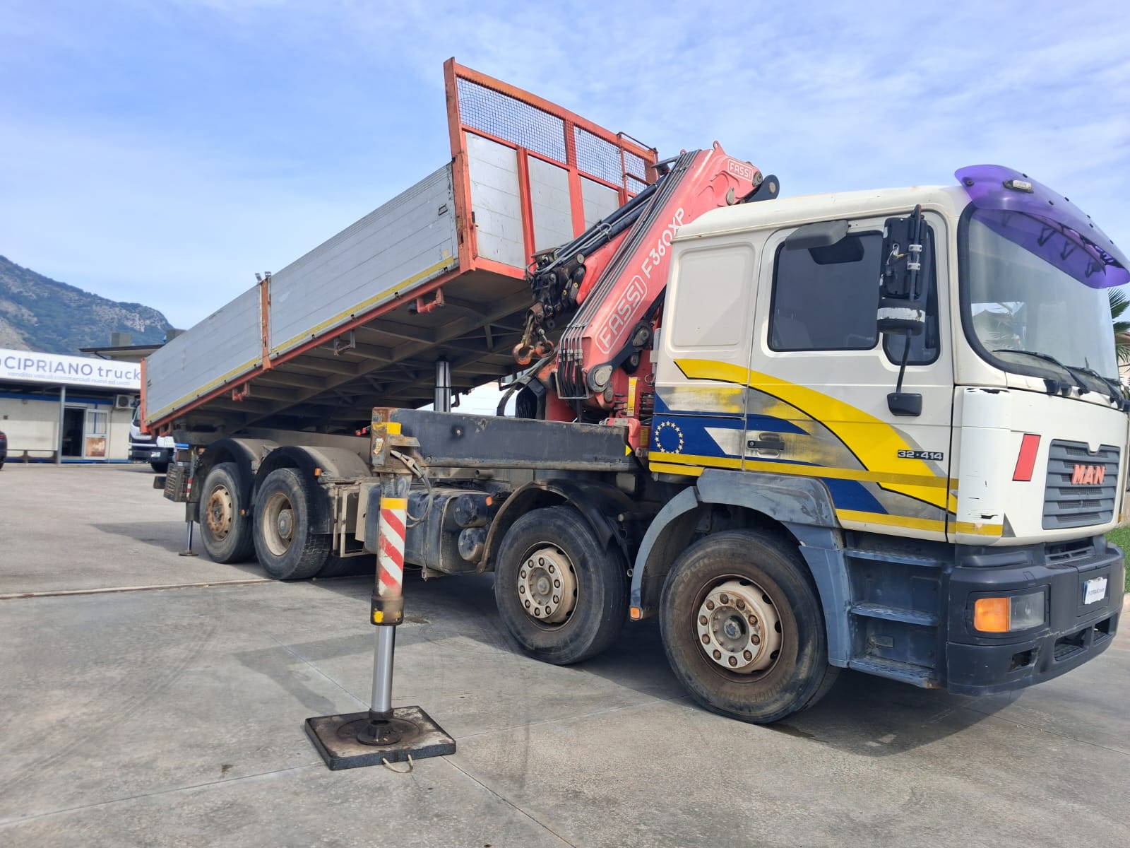 MAN 4 ASSI con Gru FASSI F360XP e Ribaltabile - immagine 13