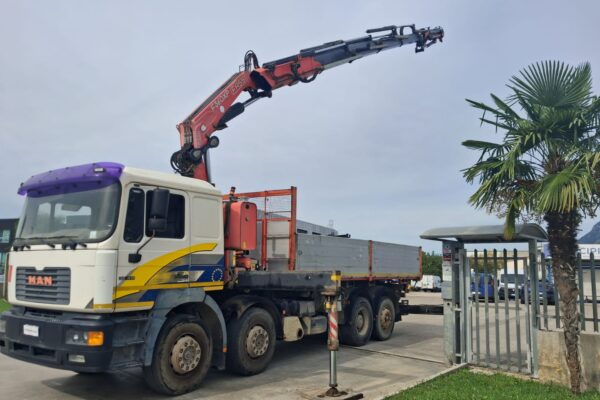 MAN 4 ASSI con Gru FASSI F360XP e Ribaltabile