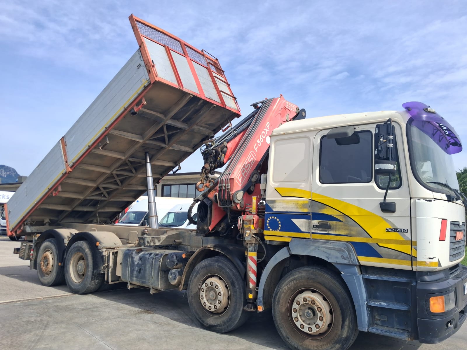 MAN 4 ASSI con Gru FASSI F360XP e Ribaltabile - immagine 10