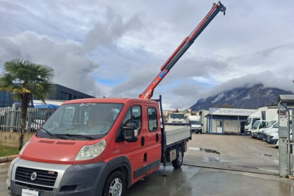 Fiat Ducato Doppia Cabina Grù e Cassone Fisso - immagine 11
