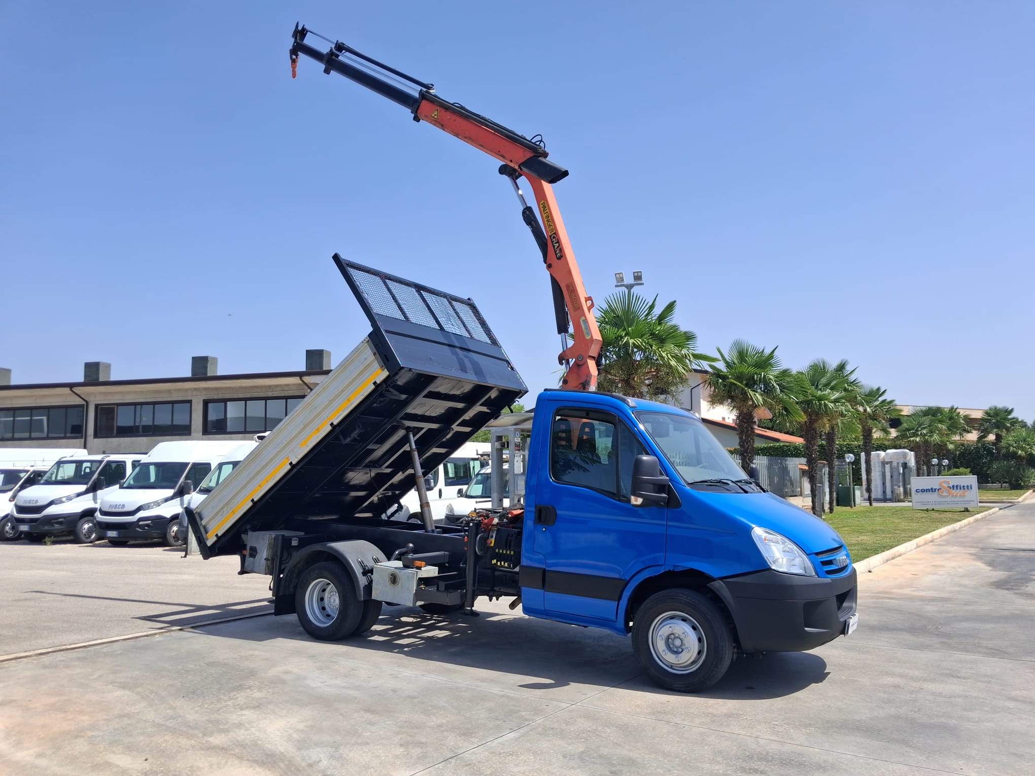 Iveco Daily 65c18 RIBALTABILE E GRU PALFINGER - immagine 11